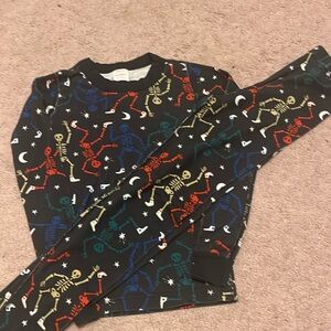 Hanna Andersson size 8 skeleton dancing pajama set